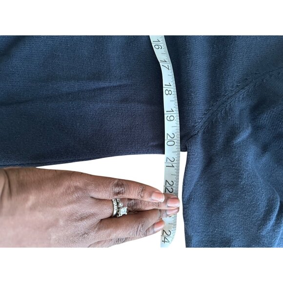 Share Mens Navy Blue Cardigan Sweater V Neck Button Up M 100%Cotton Fall Staple - Picture 9 of 9